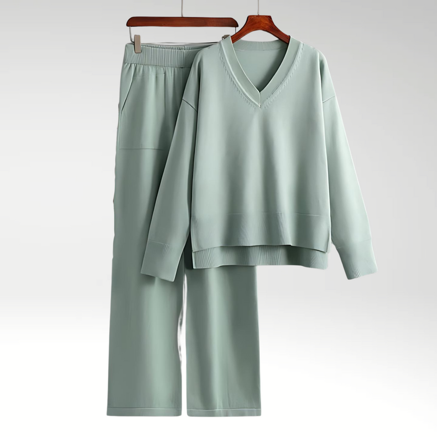 Cazel | Luxe V-Neck Two Piece Set