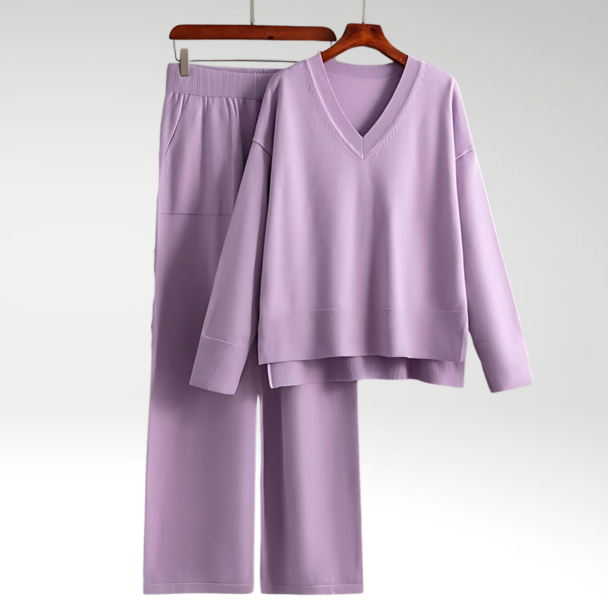 Cazel | Luxe V-Neck Two Piece Set