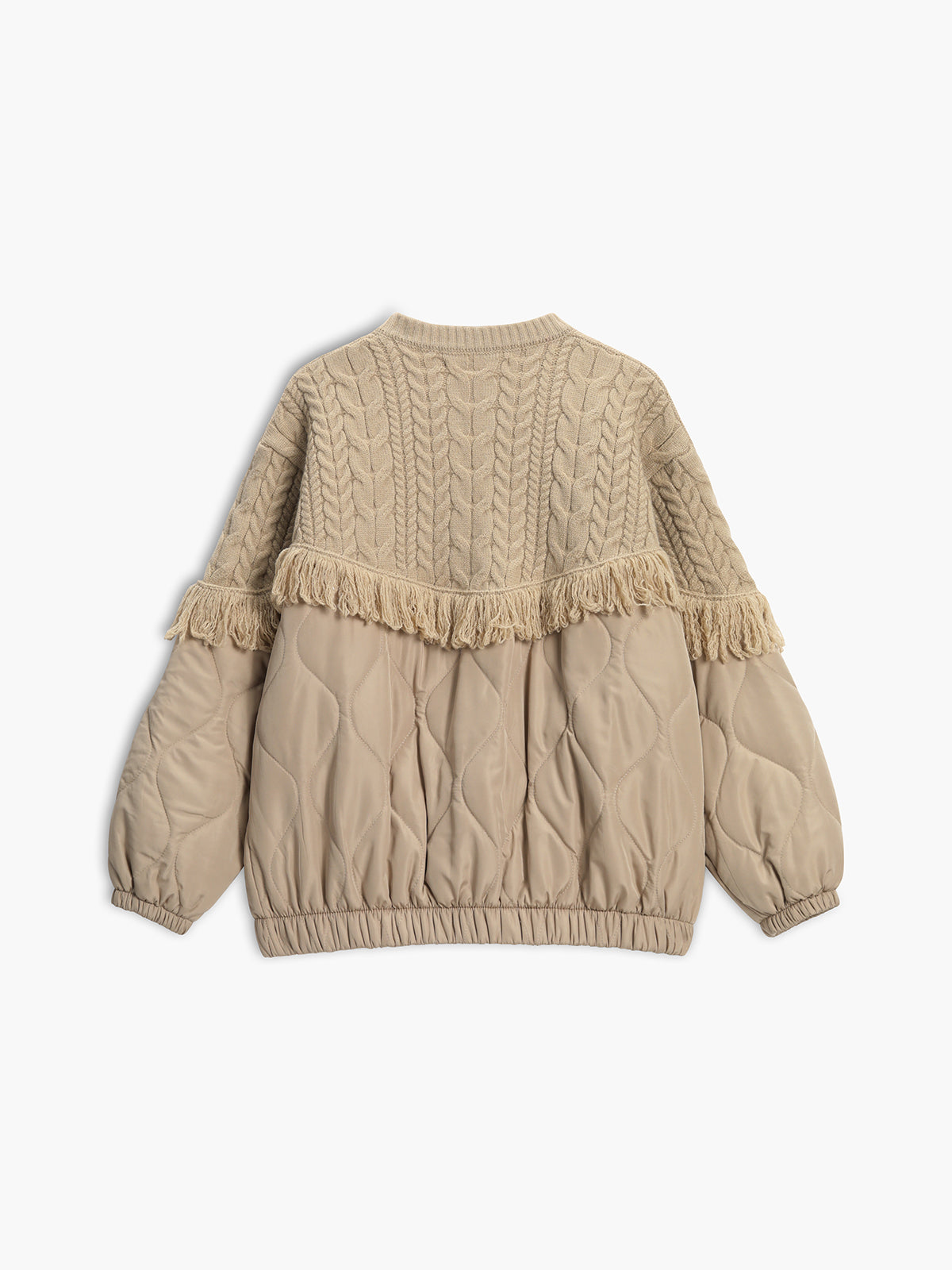 Cazel | Veste matelassée en tricot torsadé patchwork