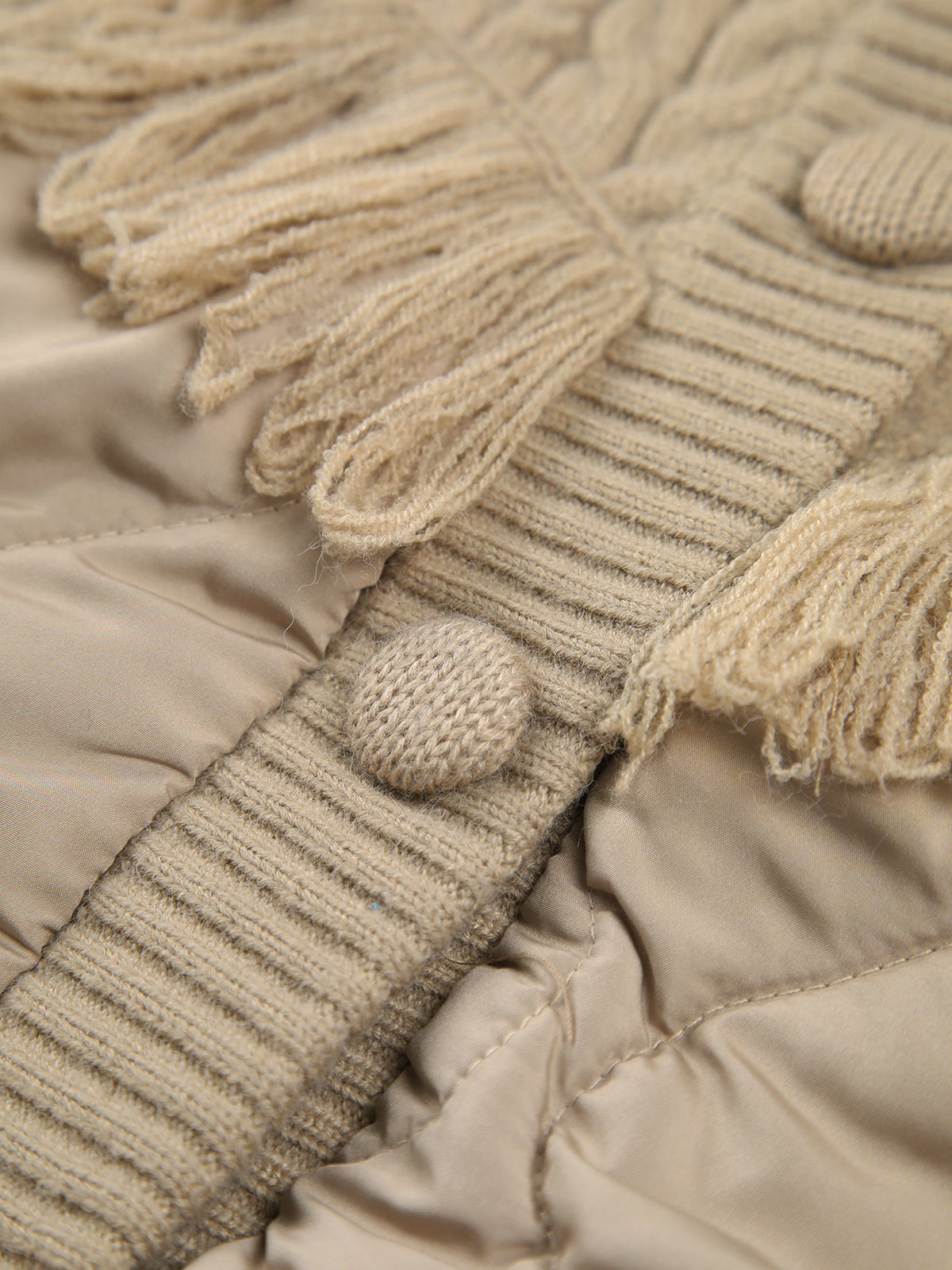 Cazel | Veste matelassée en tricot torsadé patchwork