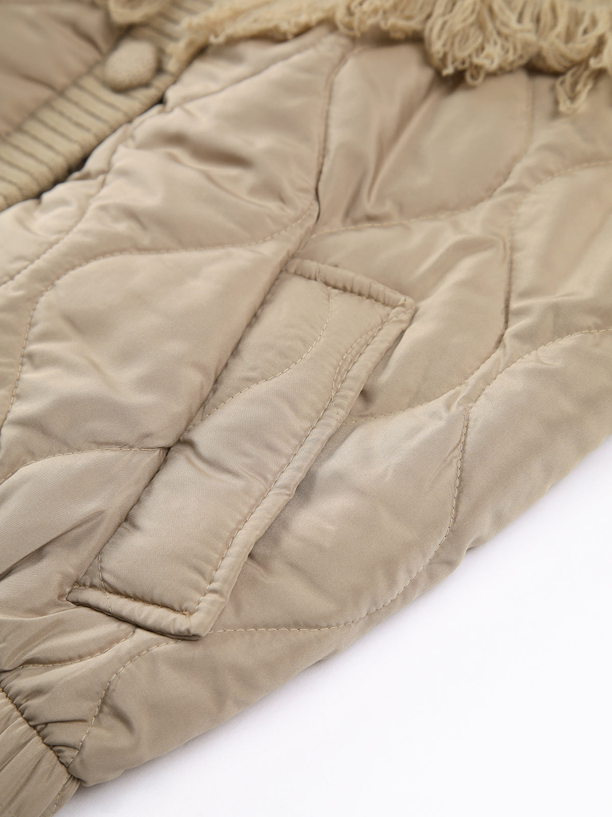 Cazel | Veste matelassée en tricot torsadé patchwork