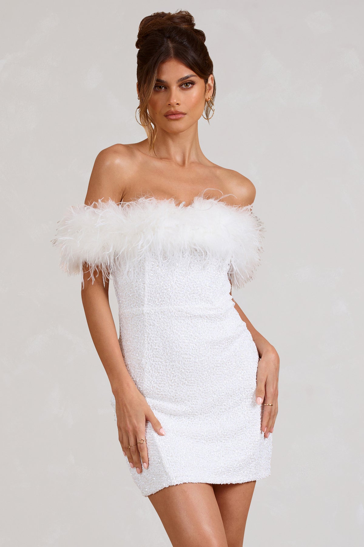 Cazel | Robe à pailettes avec plumes